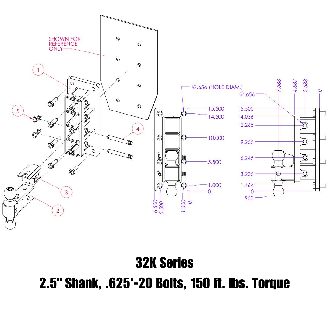 The MEGA-DUTY Bolt-On Adjustable Hitch