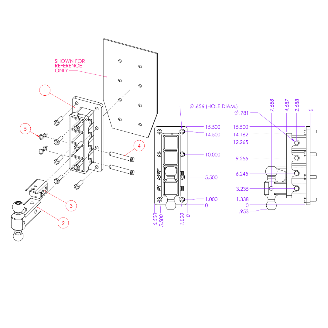 The MEGA-DUTY Bolt-On Adjustable Hitch