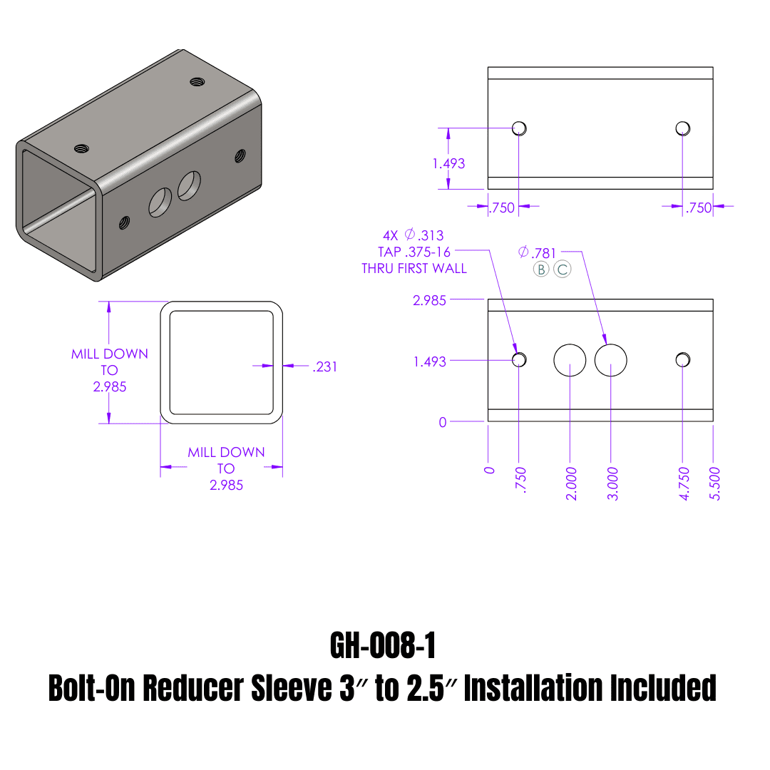 Bolt-On Reducer Sleeve