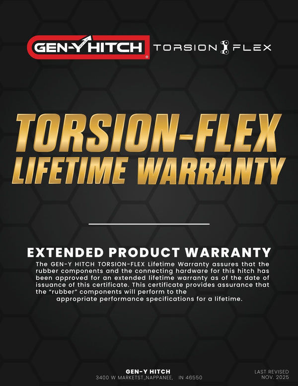 Extended Torsion-Flex Lifetime Warranty