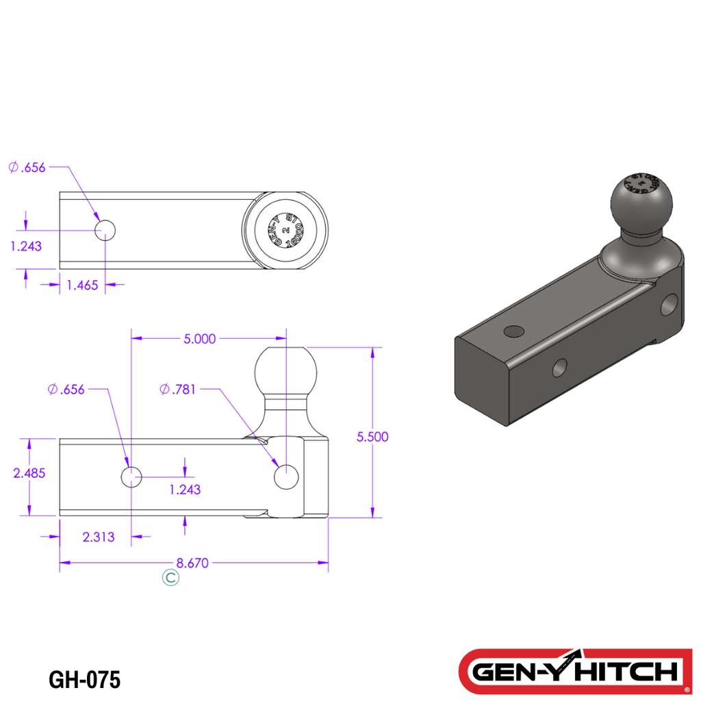 Replacement Single Ball Mount