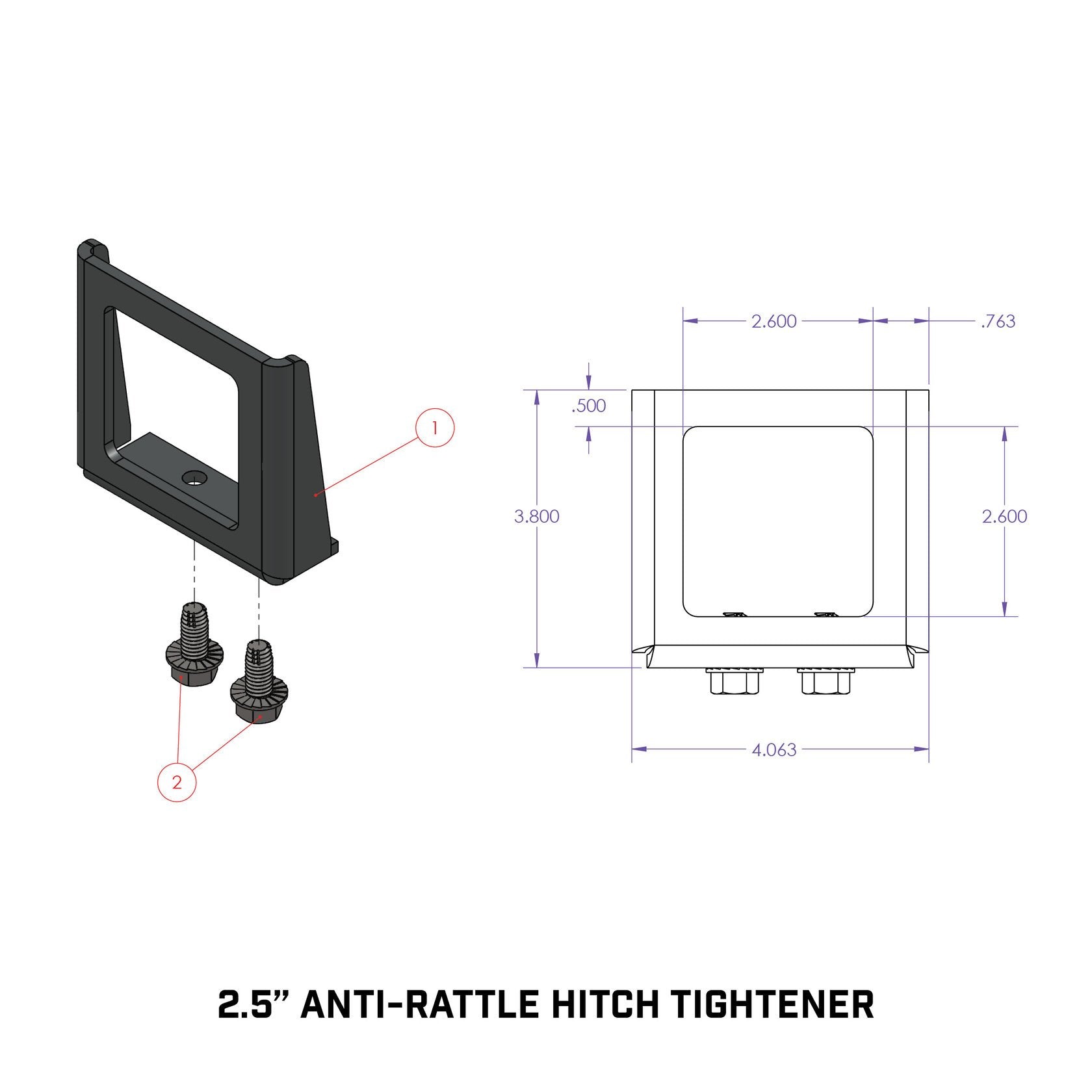 Anti-Rattle Hitch Tightener