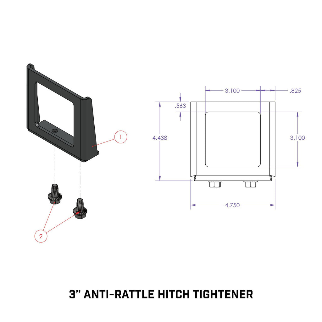 Anti-Rattle Hitch Tightener