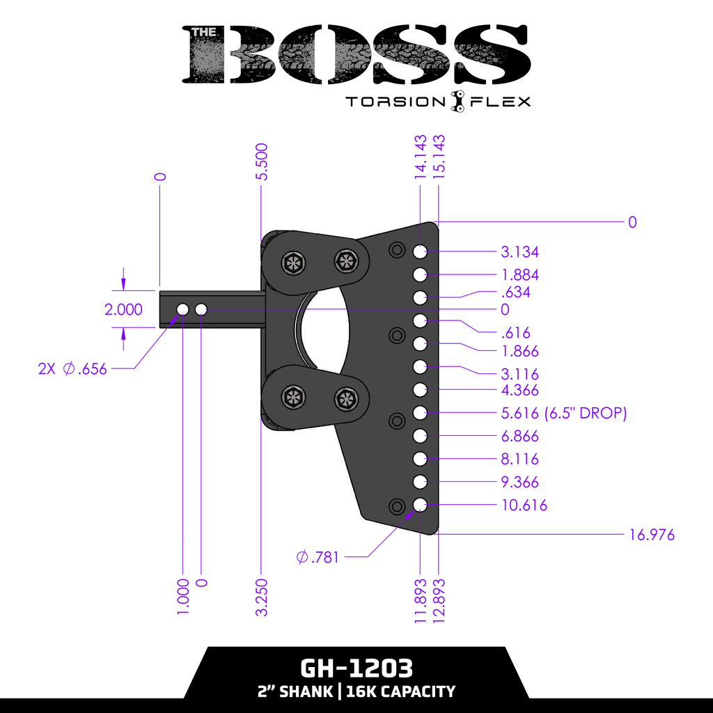 The BOSS (Torsion-Flex) Weight Distribution (2"- 3") Shank