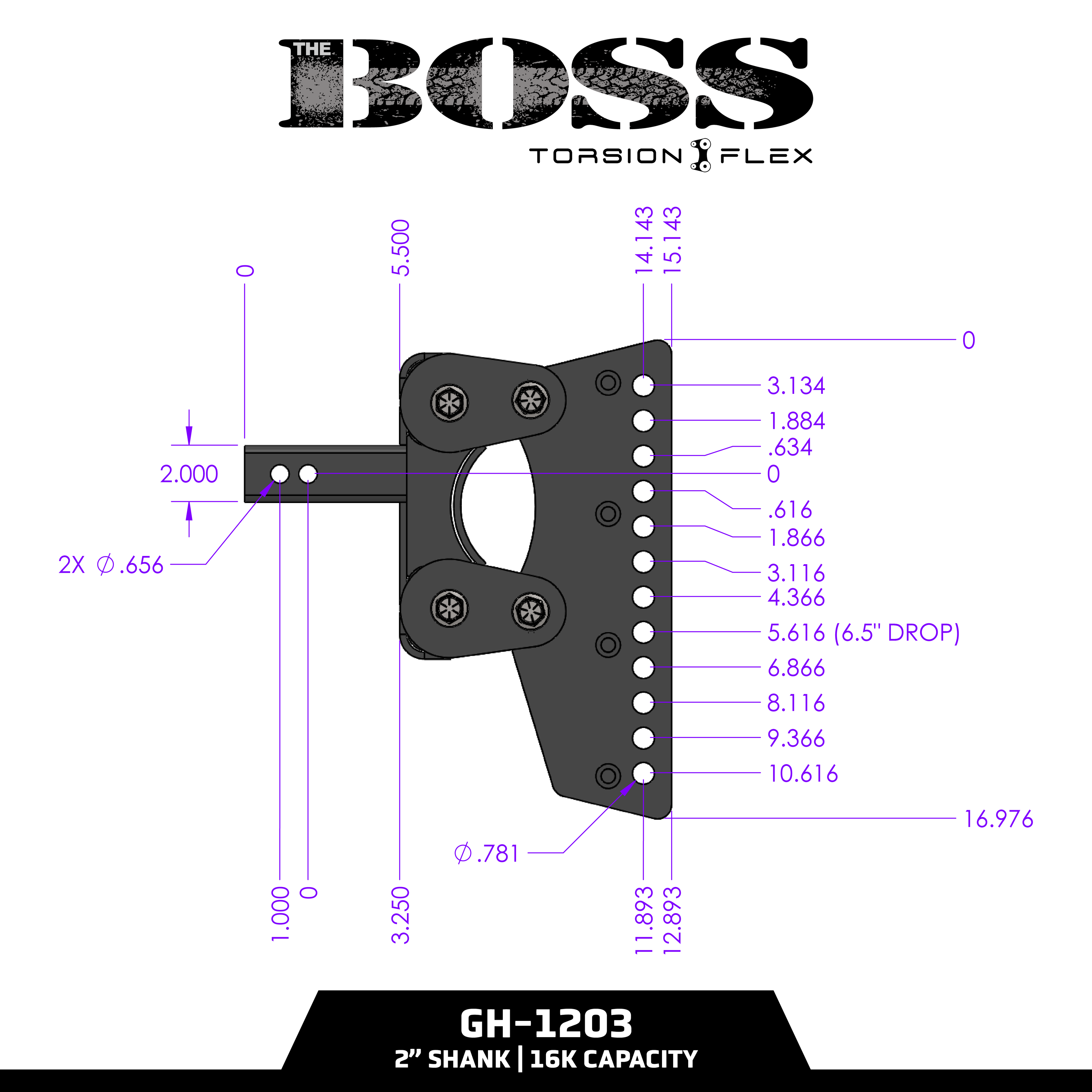 The BOSS (Torsion-Flex) Weight Distribution (2"- 3") Shank