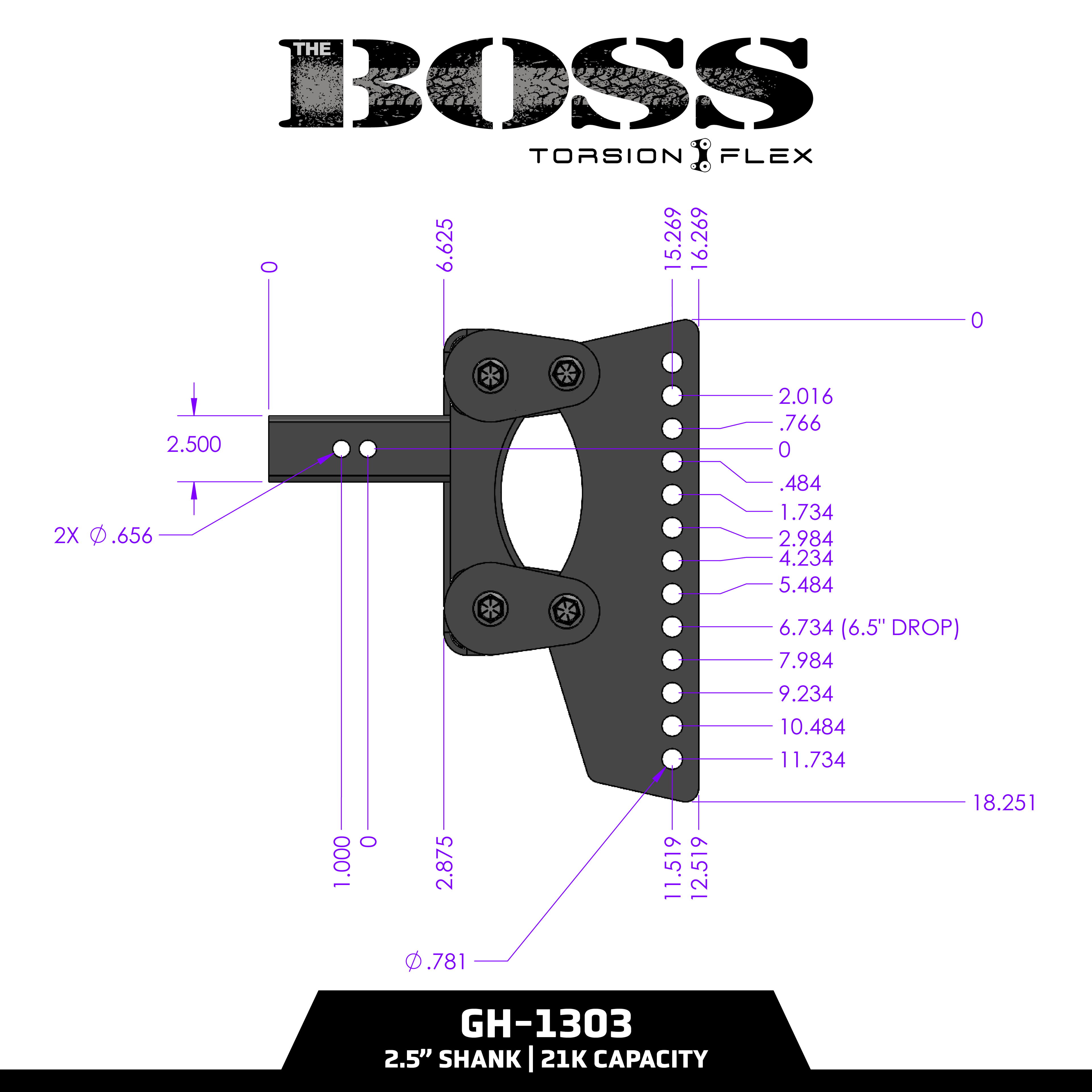 The BOSS (Torsion-Flex) Weight Distribution (2"- 3") Shank