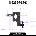 The BOSS 21K (Torsion-Flex) Drop Hitch (2 ½" or 3" Shank)