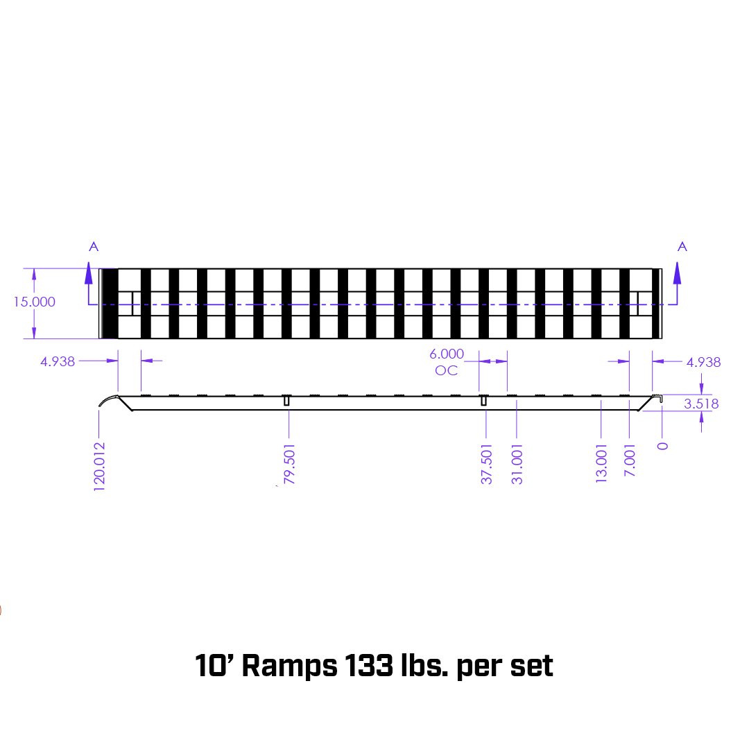 Replacement Single Aluminum Loading Ramp