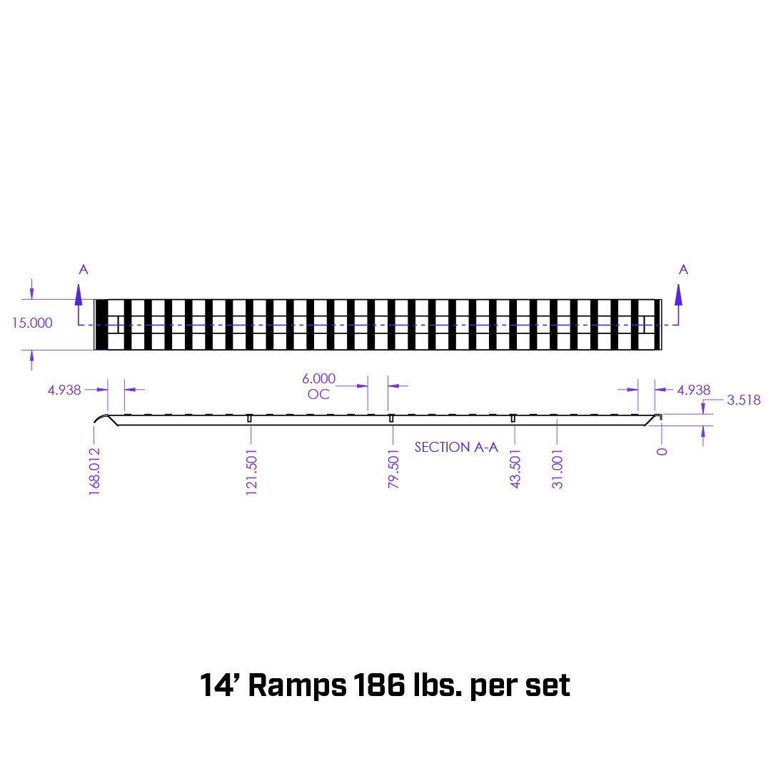 Replacement Single Aluminum Loading Ramp