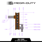 The MEGA-DUTY 32K Drop Hitch (2 ½" or 3" Shank)