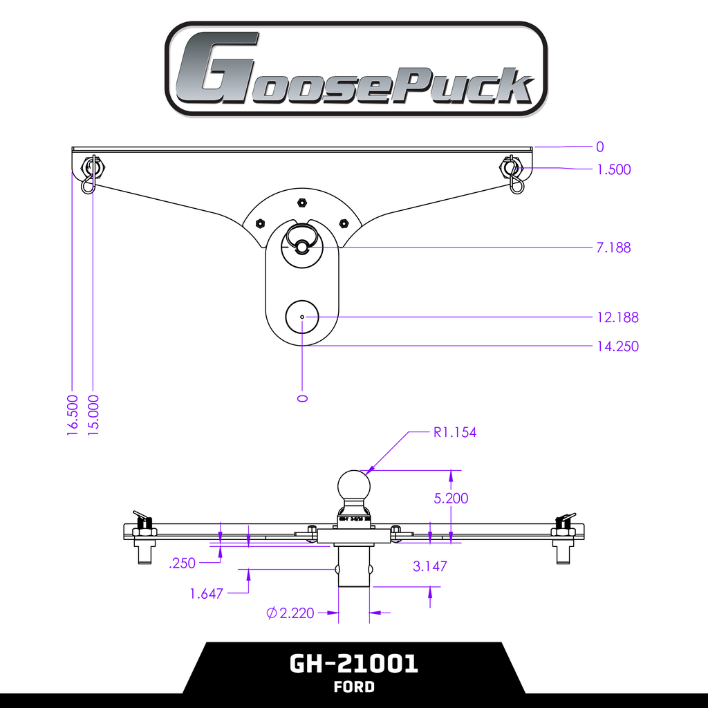 GoosePuck 5" Offset Ball Puck System