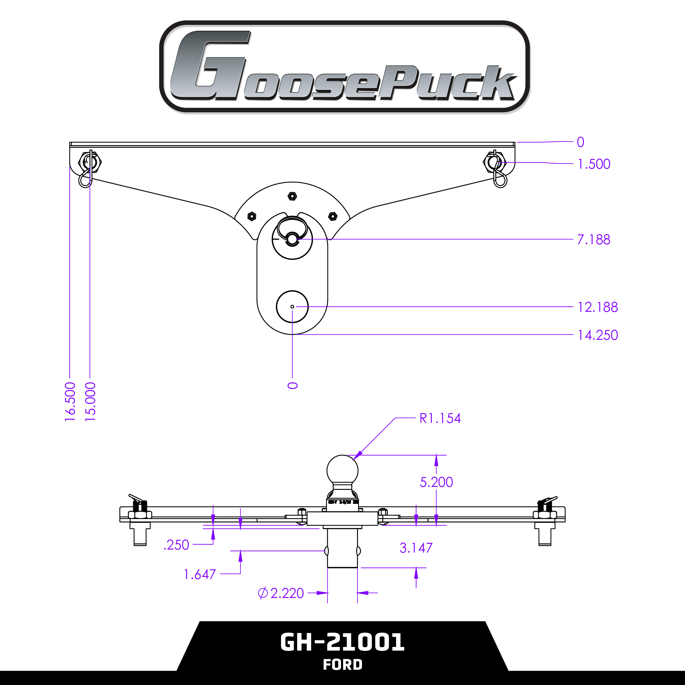 GoosePuck 5" Offset Ball Puck System