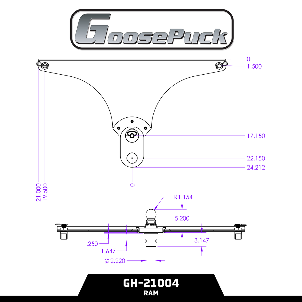 GoosePuck 5" Offset Ball Puck System