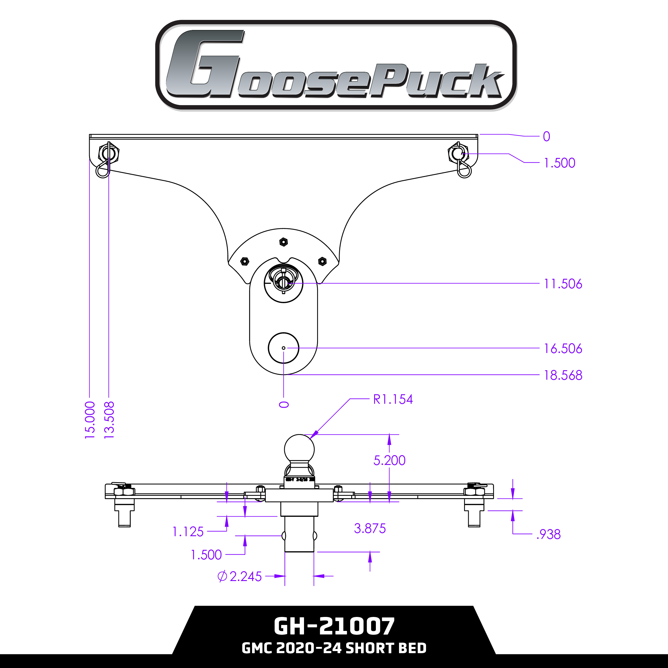 GoosePuck 5" Offset Ball Puck System