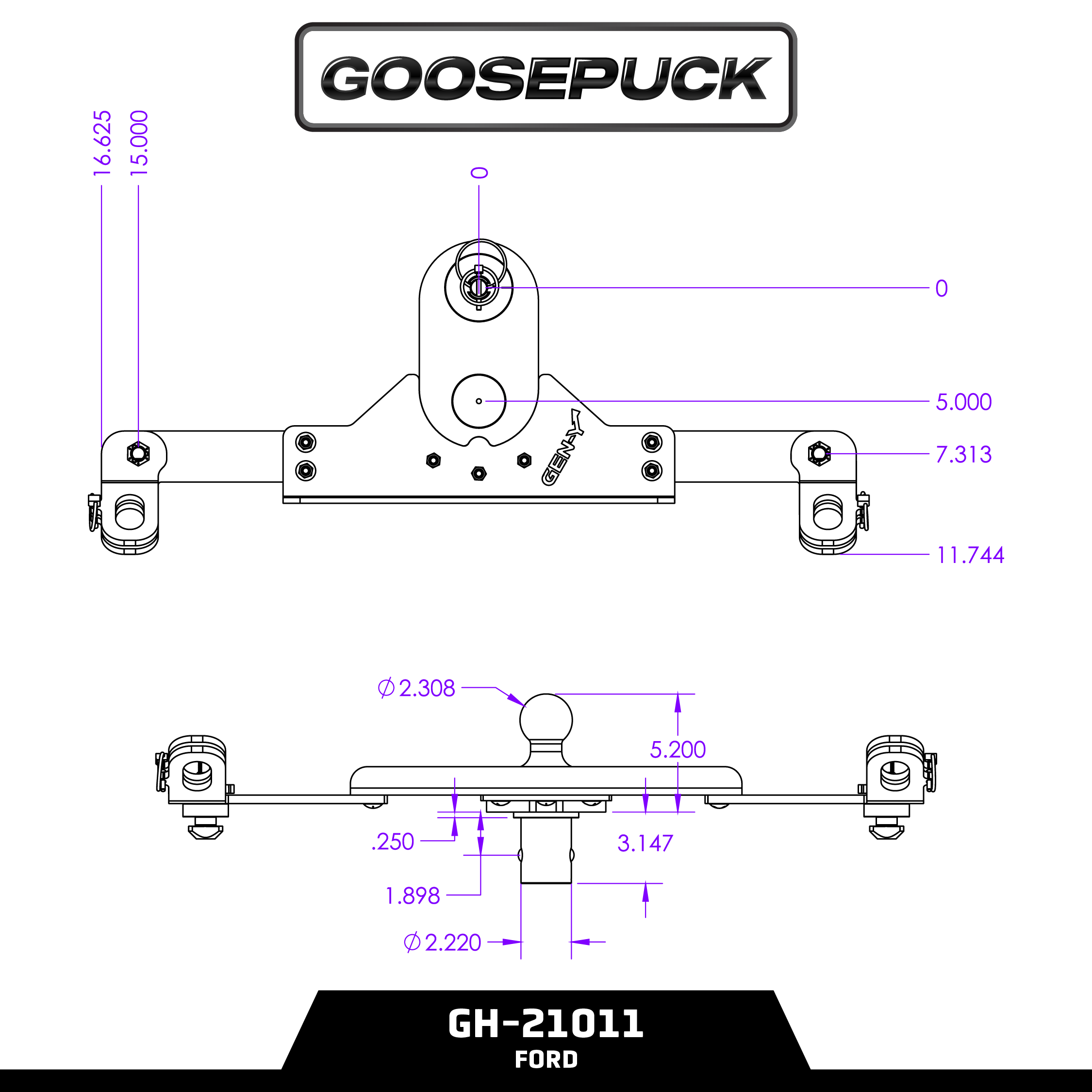 GoosePuck GEN 2 5" Offset Ball Puck System