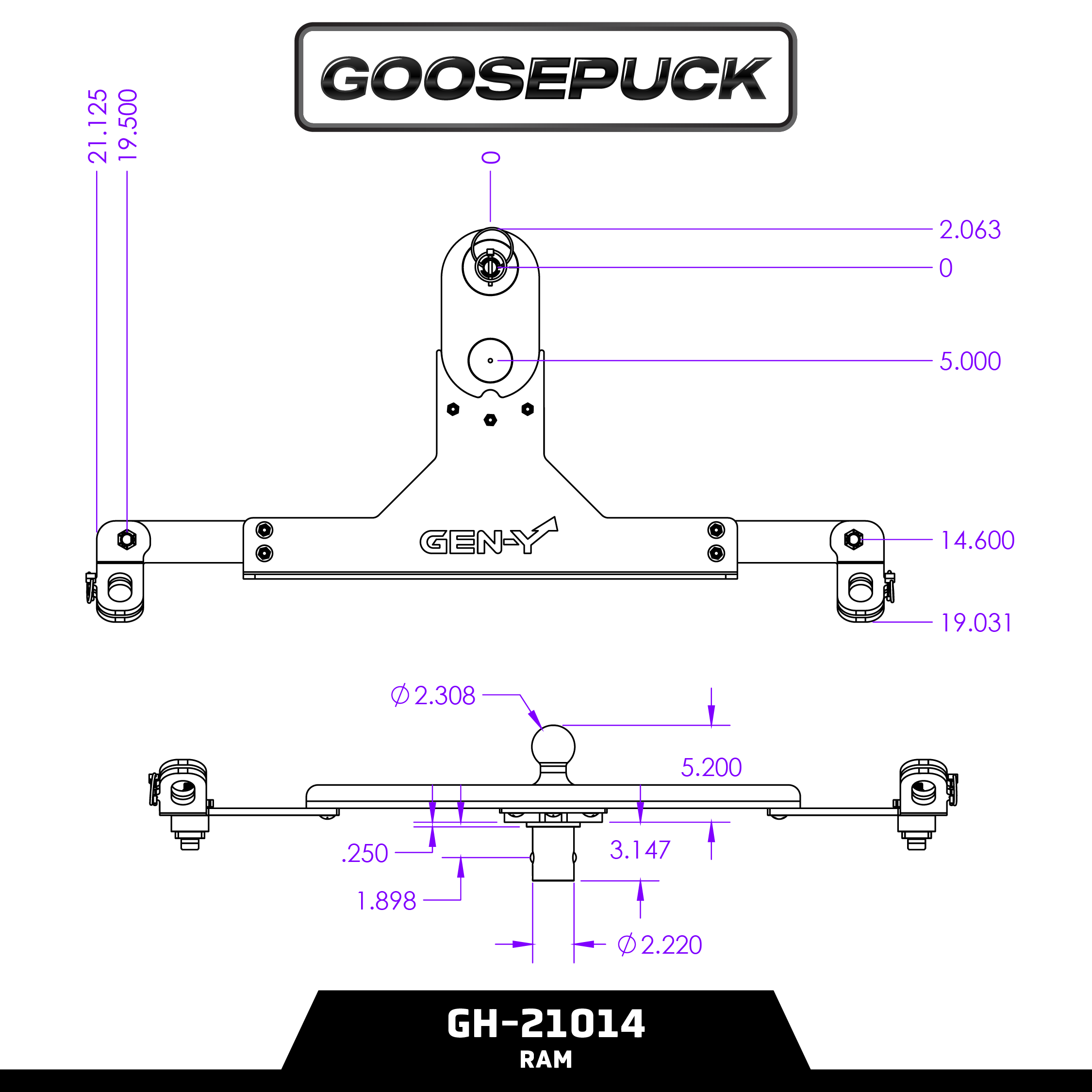 GoosePuck GEN 2 5" Offset Ball Puck System