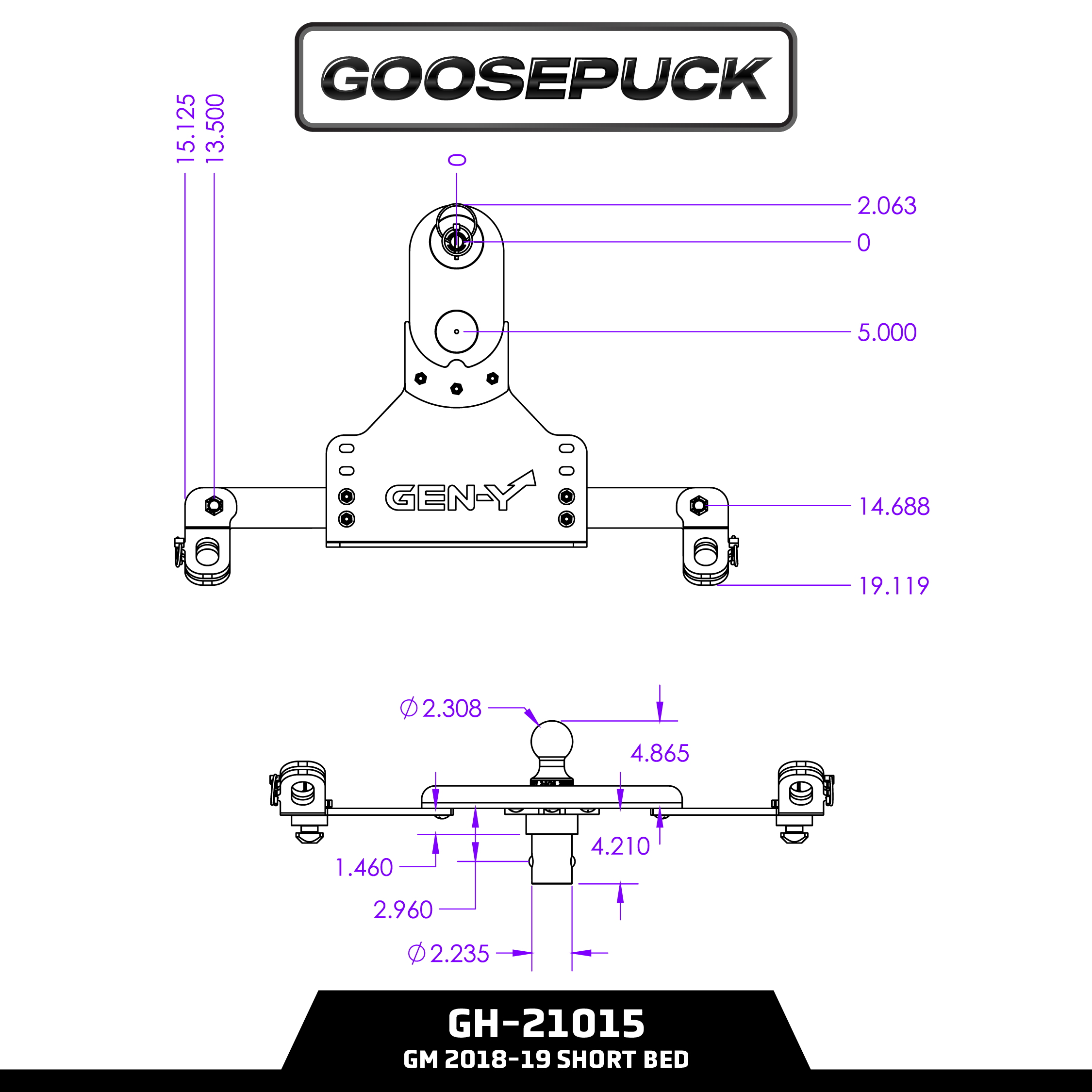 GoosePuck GEN 2 5" Offset Ball Puck System