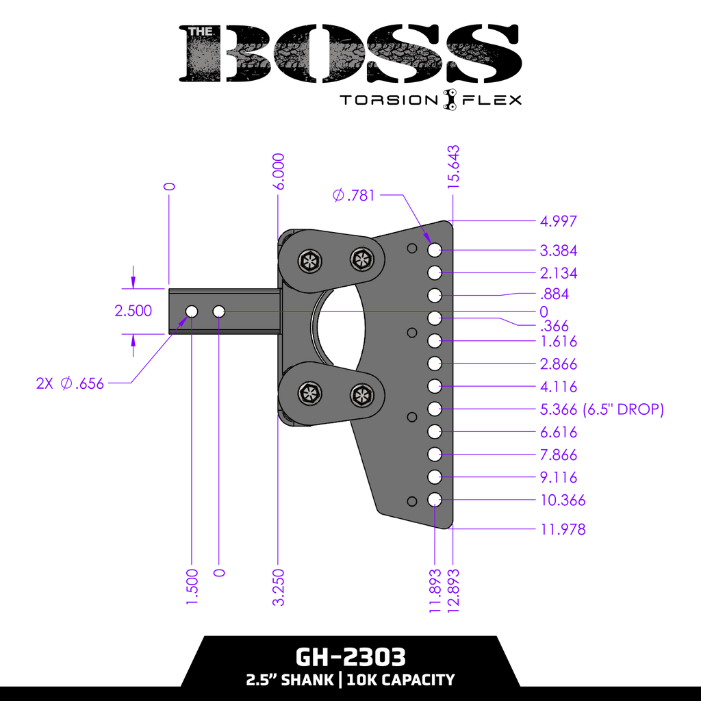 The BOSS (Torsion-Flex) Weight Distribution (2"- 3") Shank