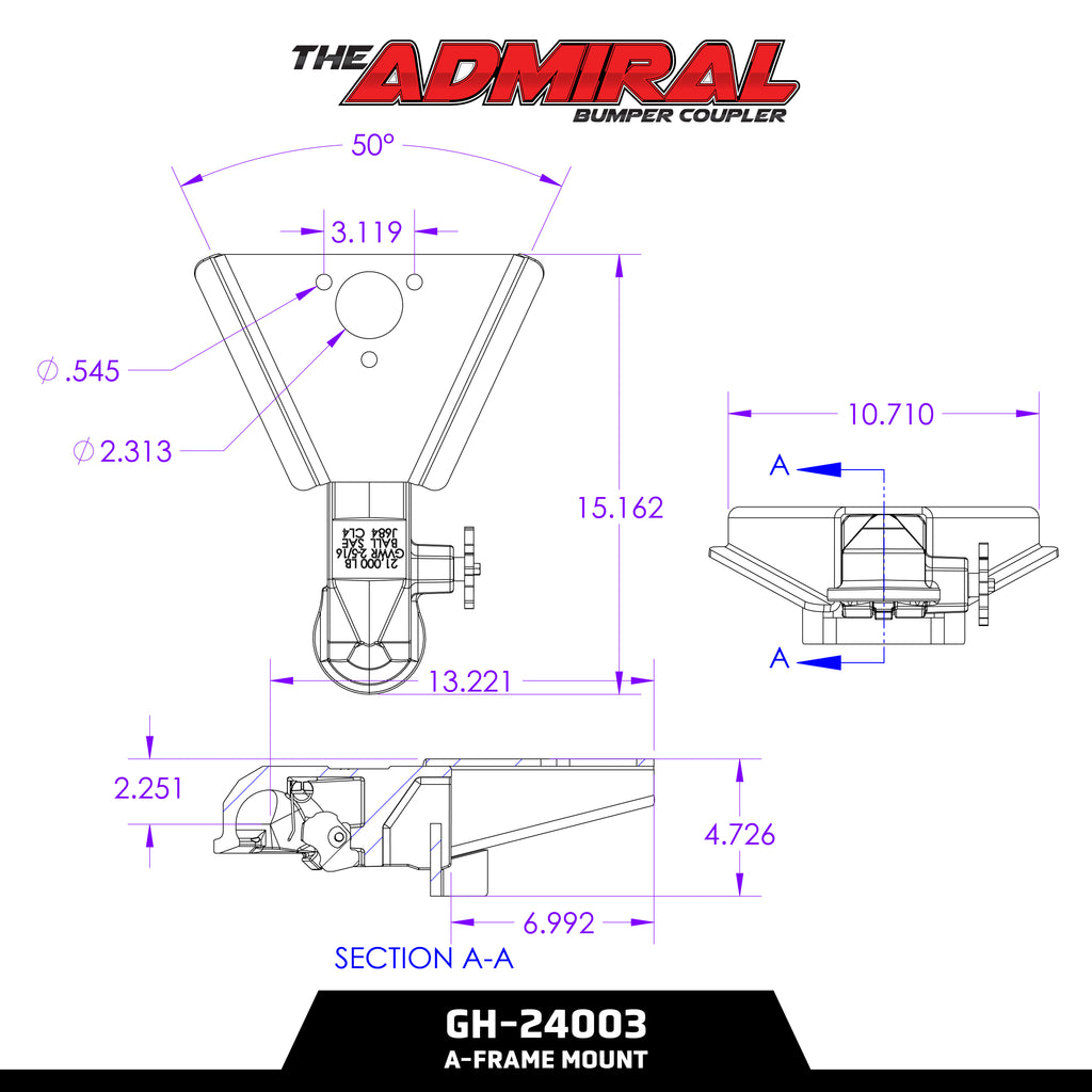The ADMIRAL - Bumper Coupler with SnapLatch