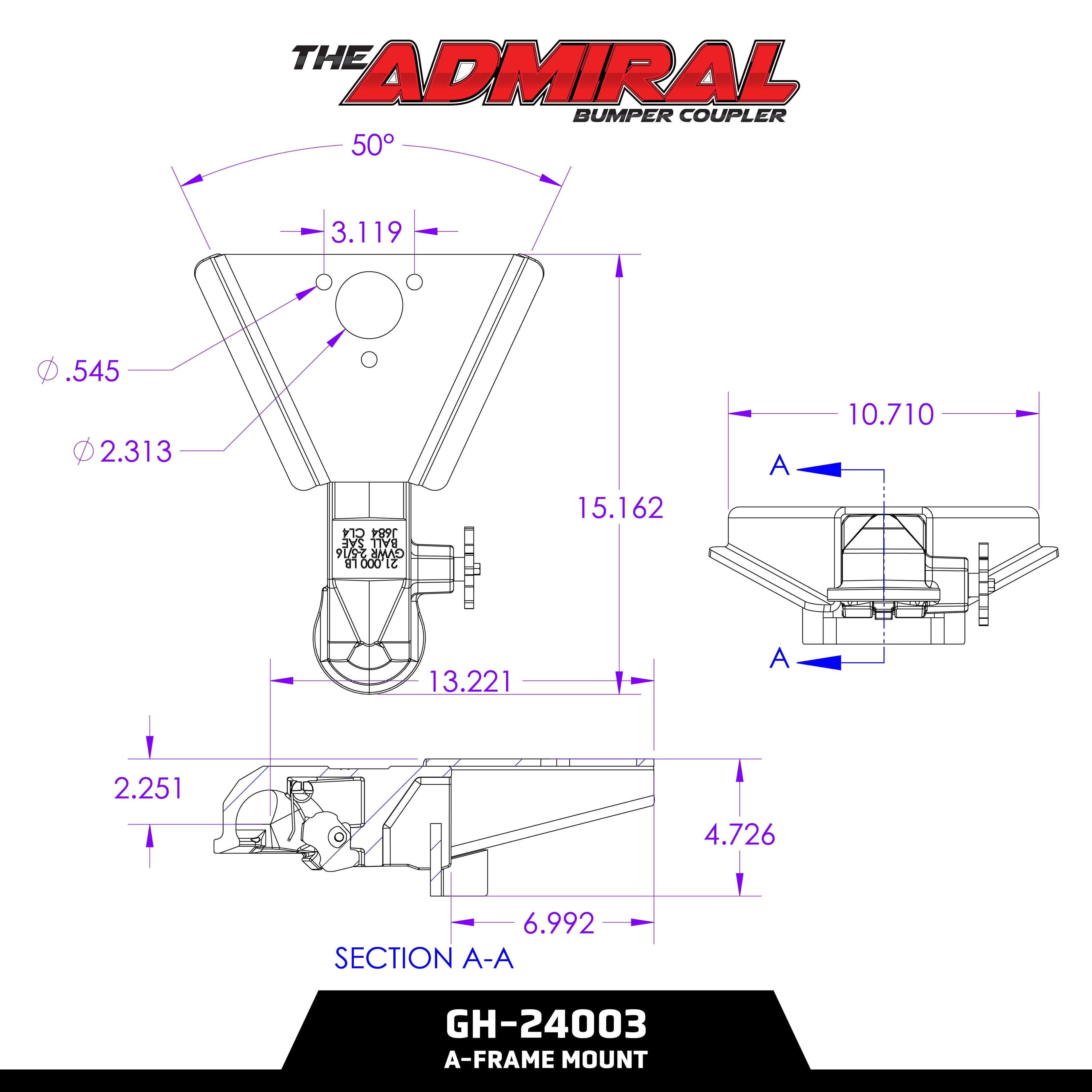 The ADMIRAL - Bumper Coupler with SnapLatch