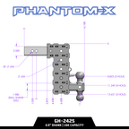 PHANTOM-X 16K Drop Hitch (2 ½" Shank)