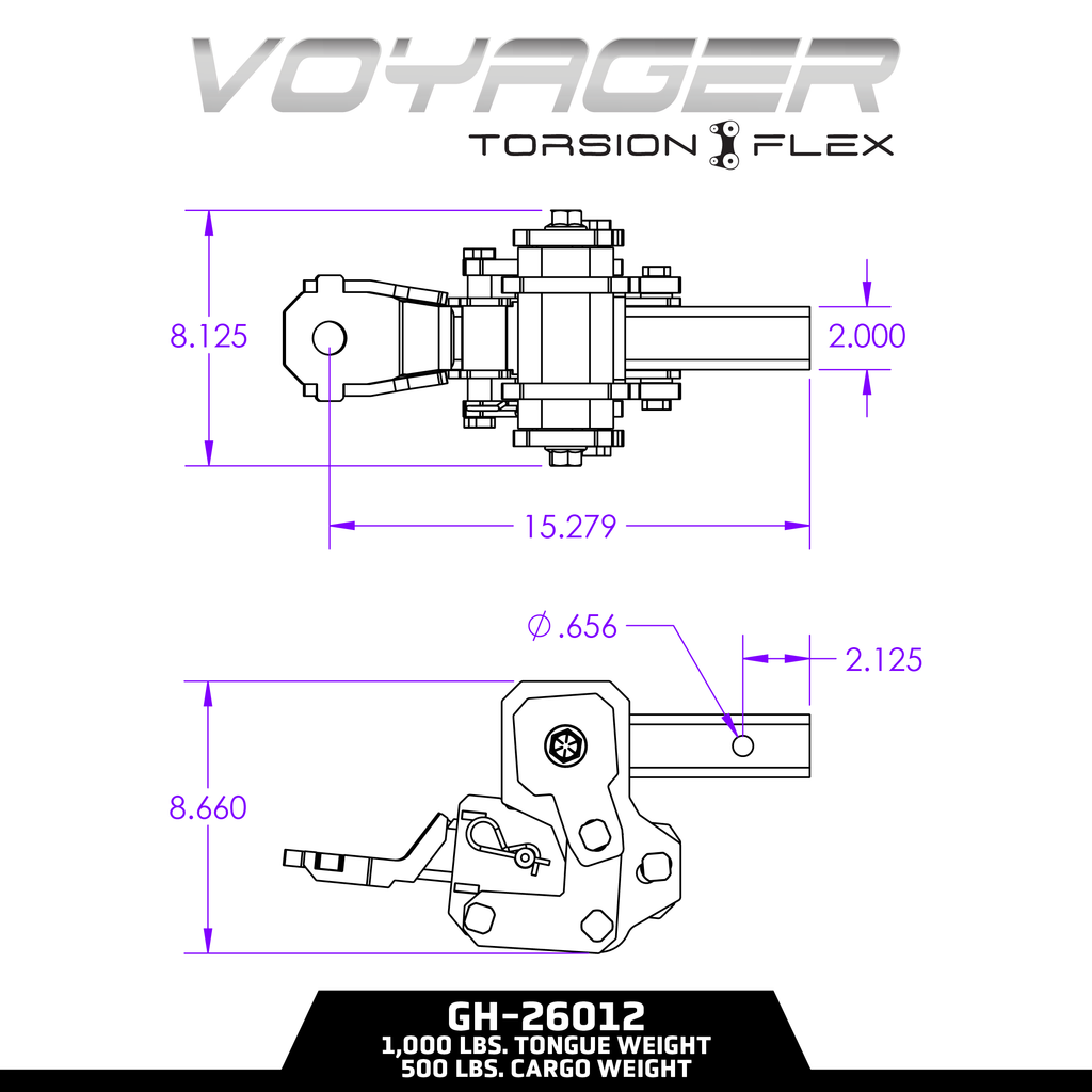 The VOYAGER Cargo Carrier Hitch with TORSION-FLEX Technology