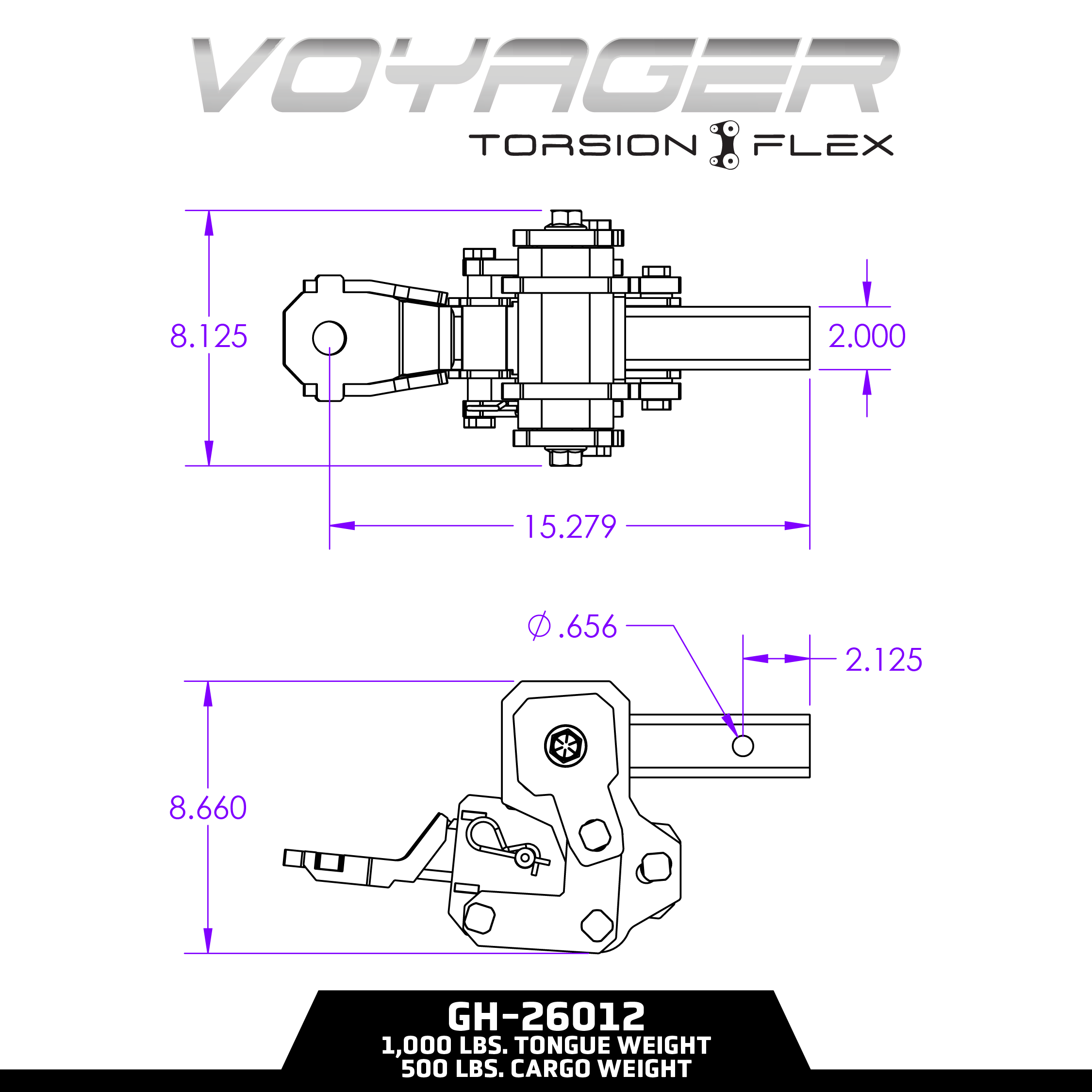 The VOYAGER Cargo Carrier Hitch with TORSION-FLEX Technology