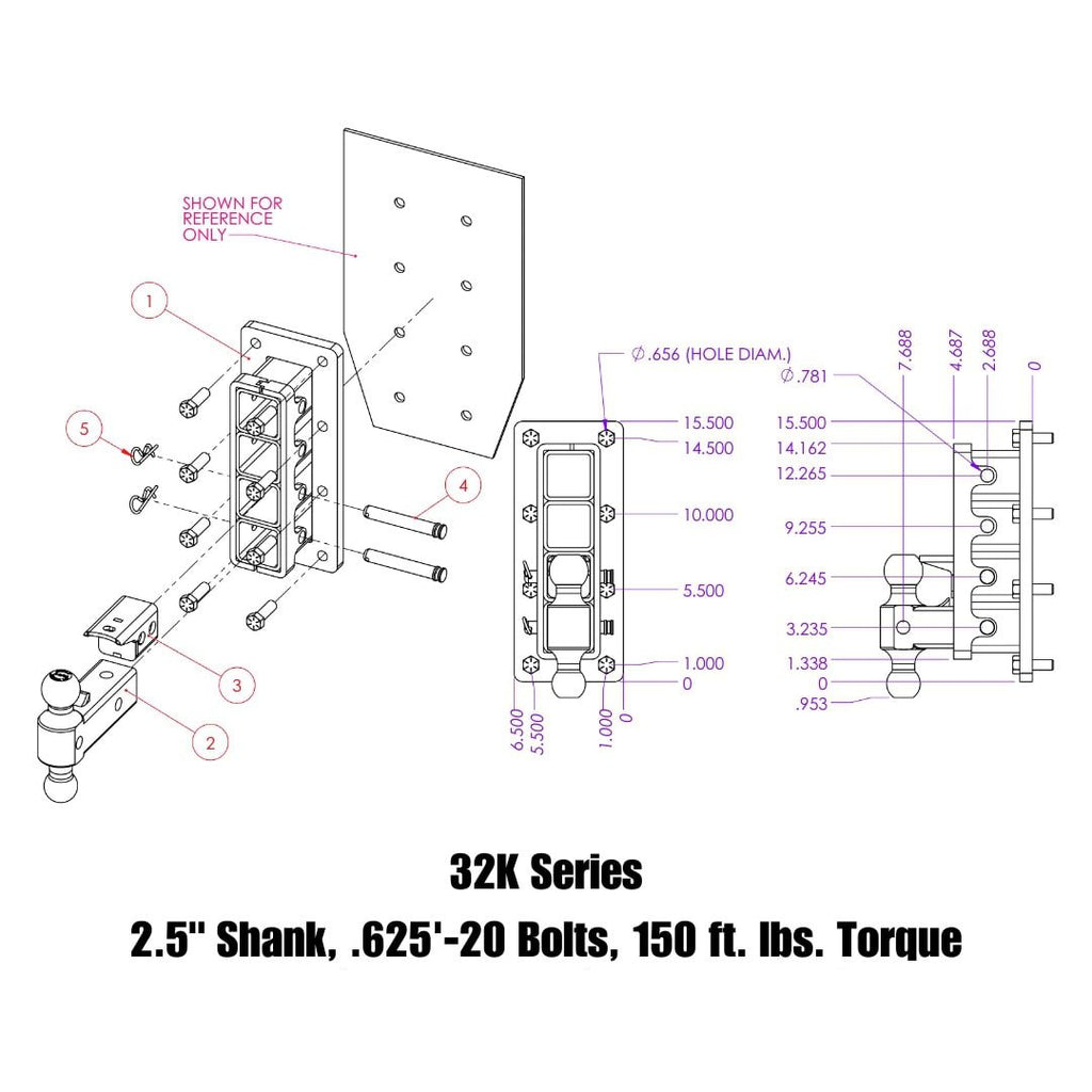 The MEGA-DUTY Bolt-On Adjustable Hitch