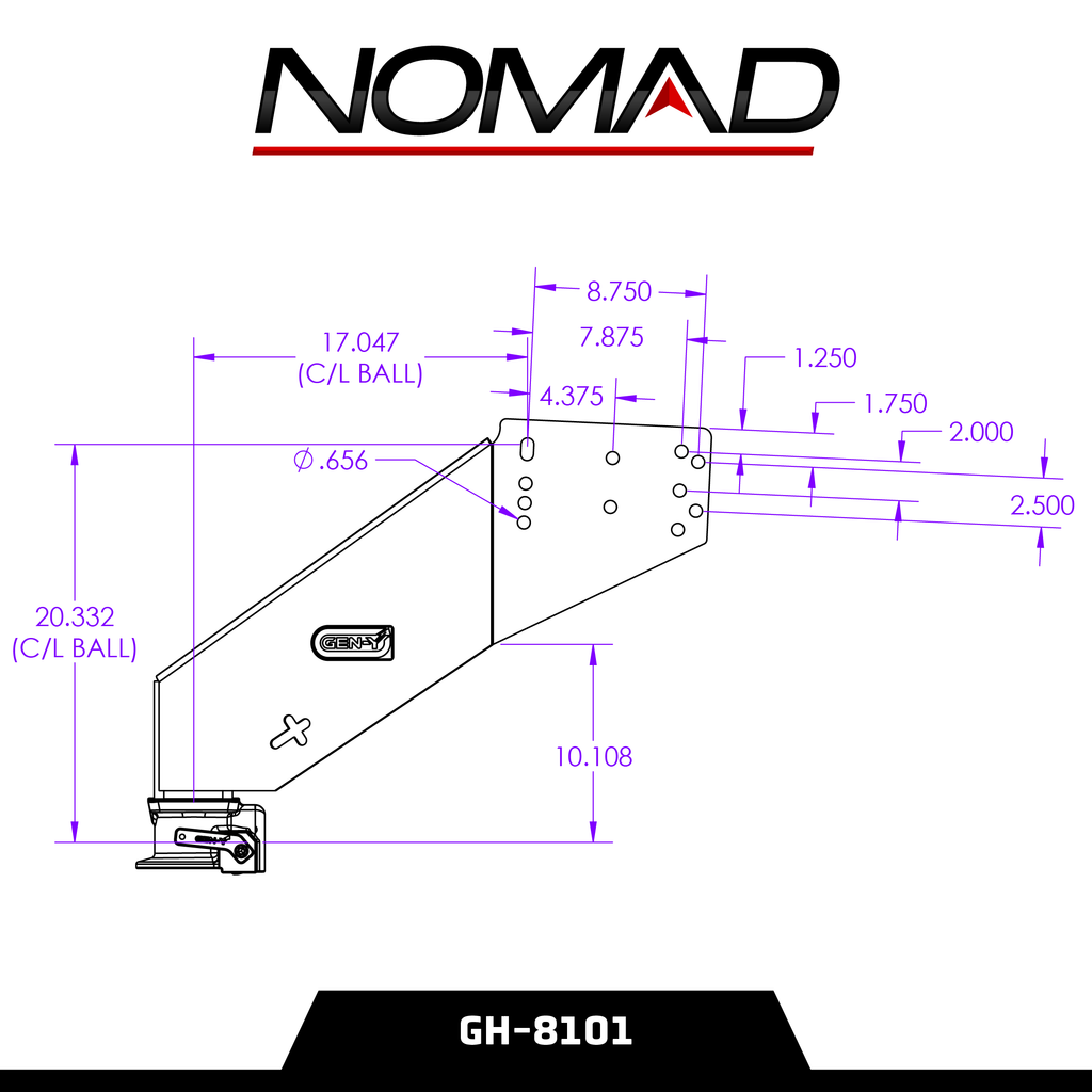 The NOMAD Fifth Wheel-to-Gooseneck Static Pin Box with SnapLatch Coupler
