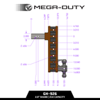 The MEGA-DUTY 21K Drop Hitch (2 ½" Shank)