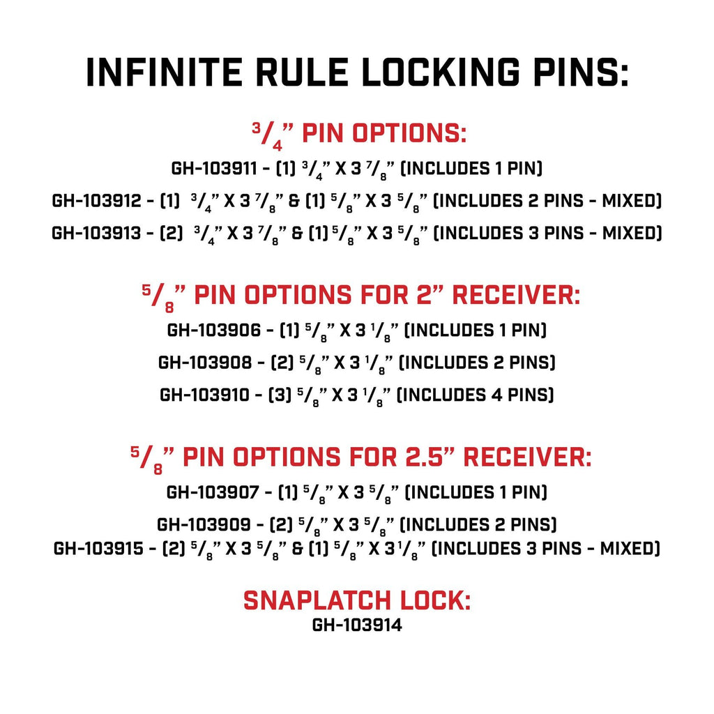 InfiniteRule Security Receiver & Hitch Locks