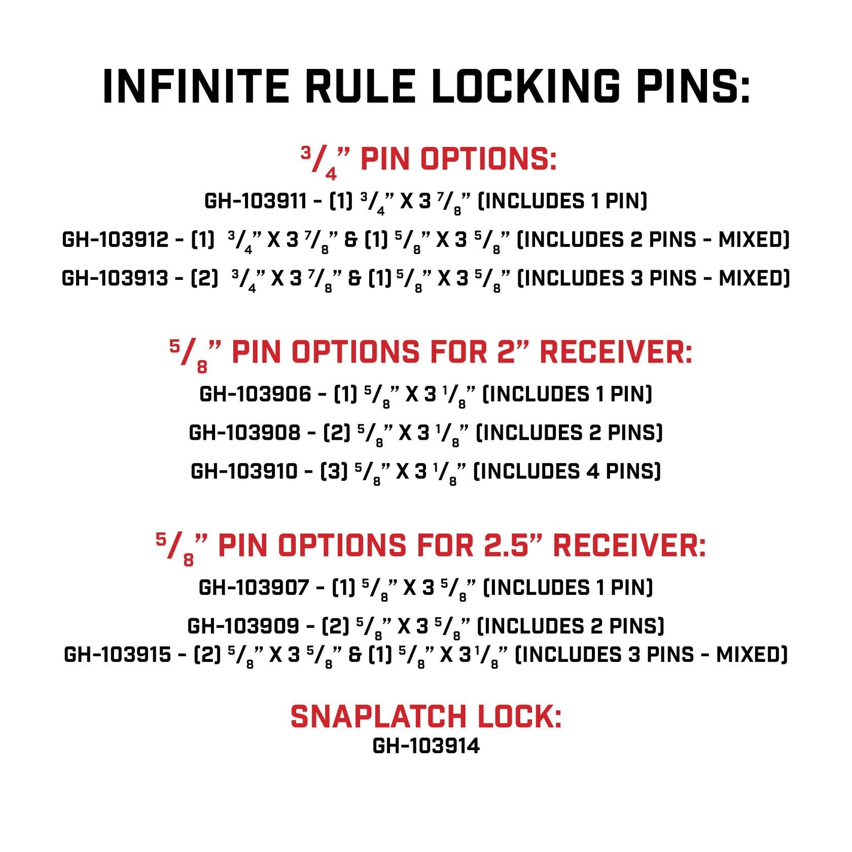 InfiniteRule Security Receiver & Hitch Locks