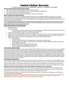 Limited Lifetime Warranty