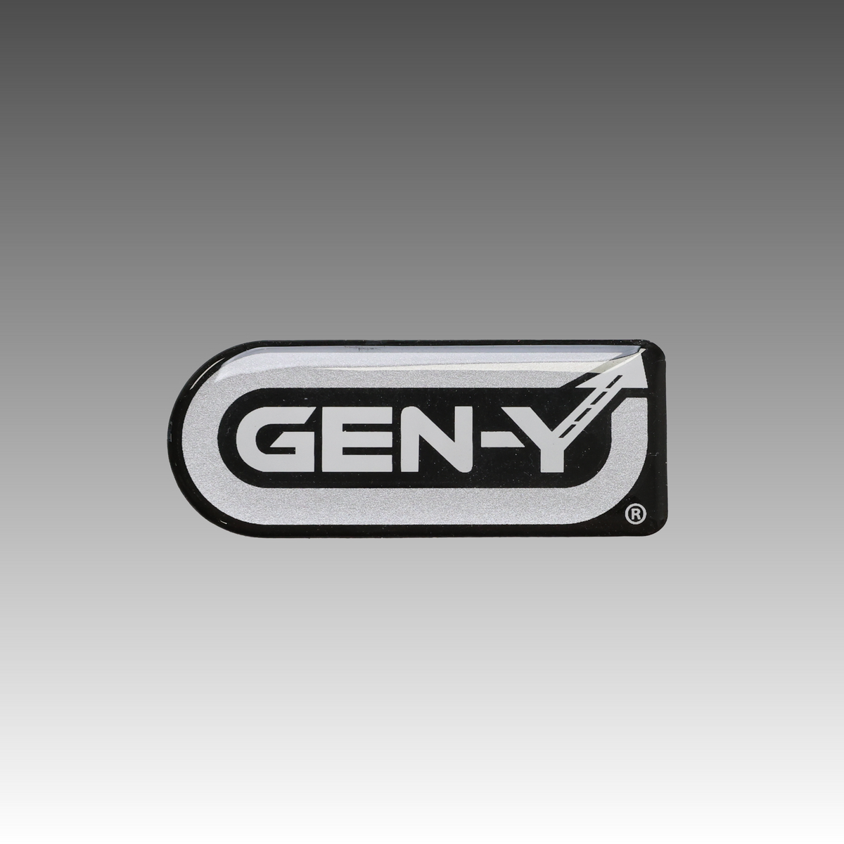 GEN-Y Silver Monochrome Domed Decal