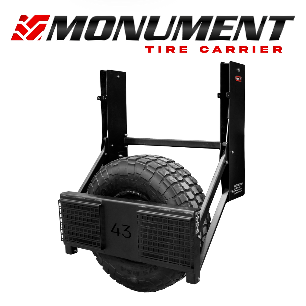 MONUMENT Tire Carrier - Grand Design Lineage Model F Unit