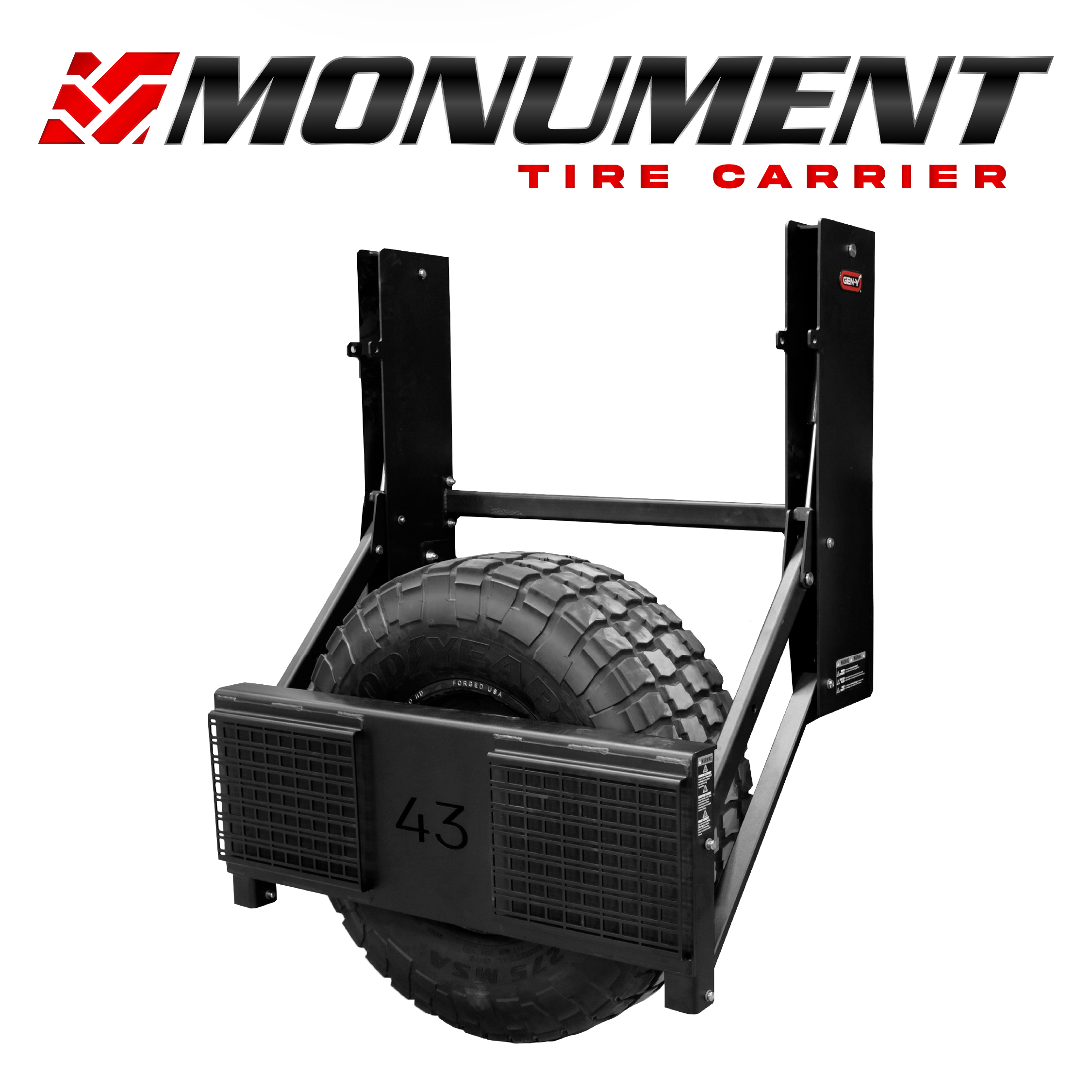 MONUMENT Tire Carrier - Grand Design Lineage Model F Unit