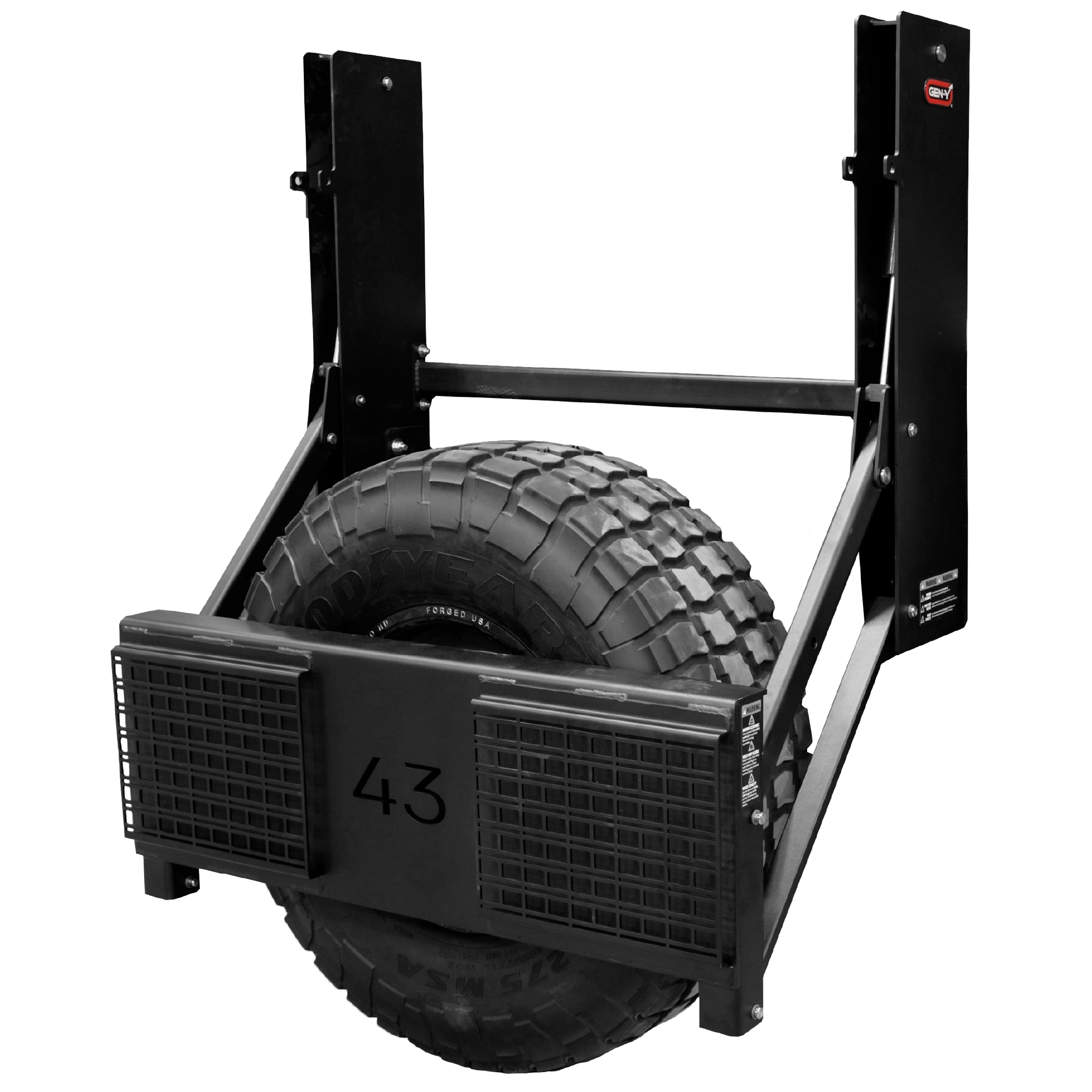 GEN-Y VENTURE tire carrier (model GH-105547), shown open