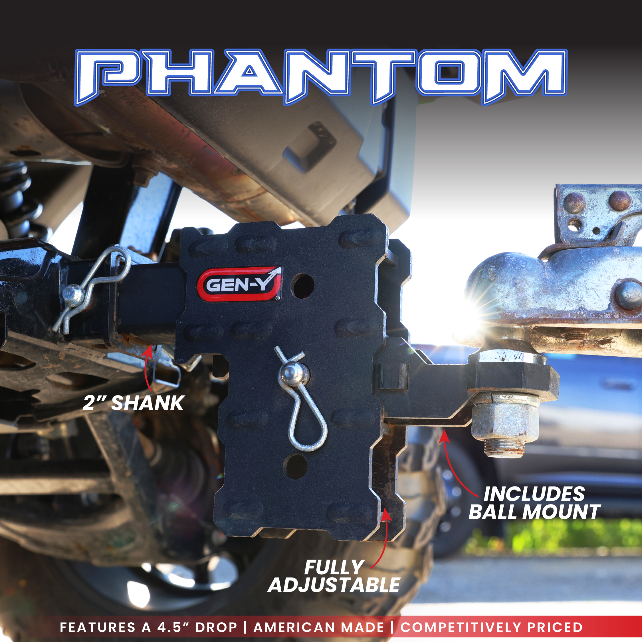 PHANTOM 5K Drop Hitch (2" Shank)