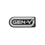 GEN-Y silver monochrome domed decal, product photo (model GH-00499)
