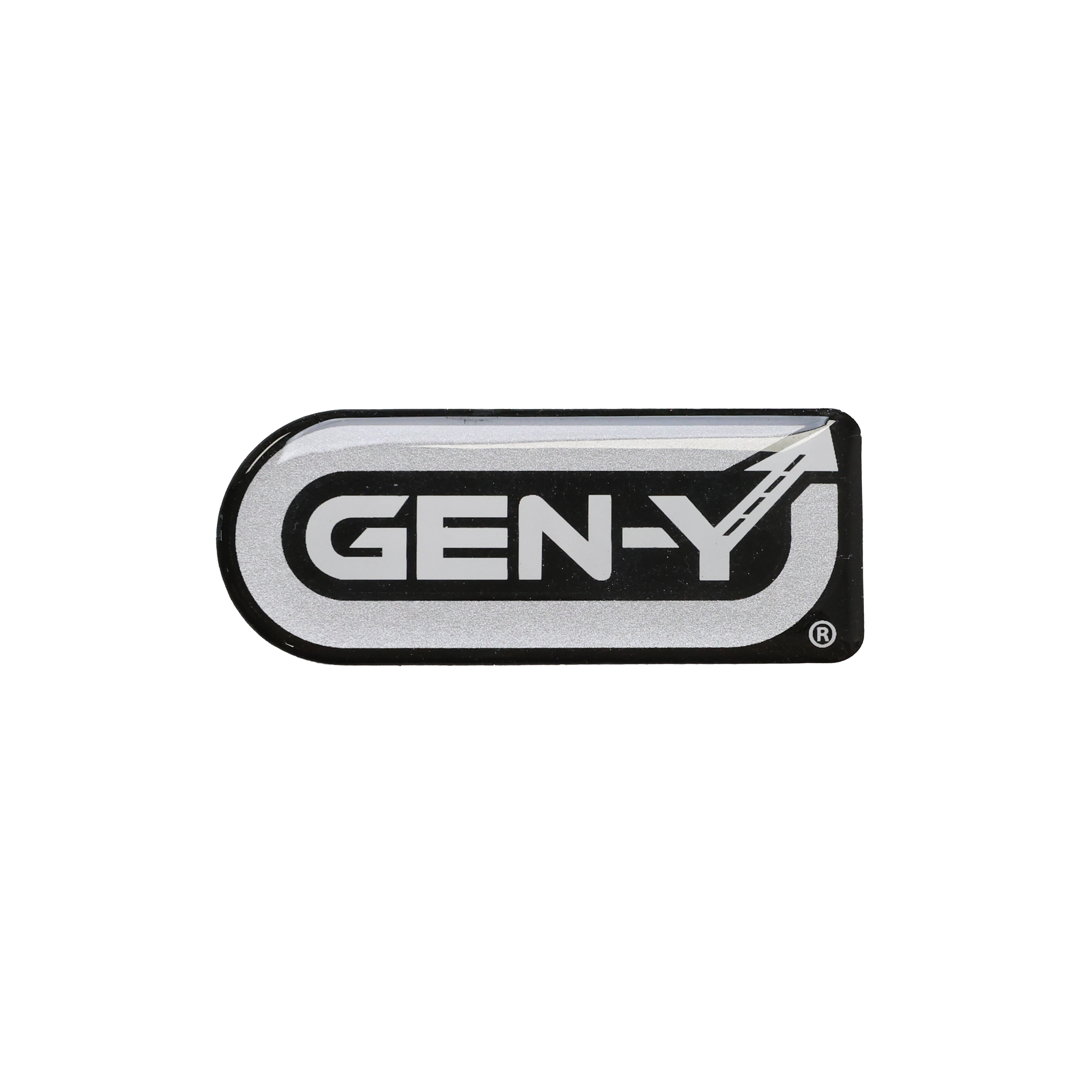 GEN-Y Silver Monochrome Domed Decal