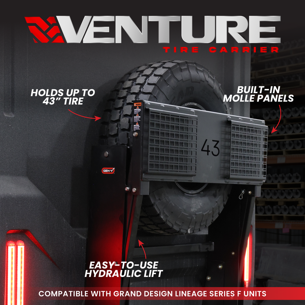 VENTURE Tire Carrier - Grand Design Lineage Model F Unit