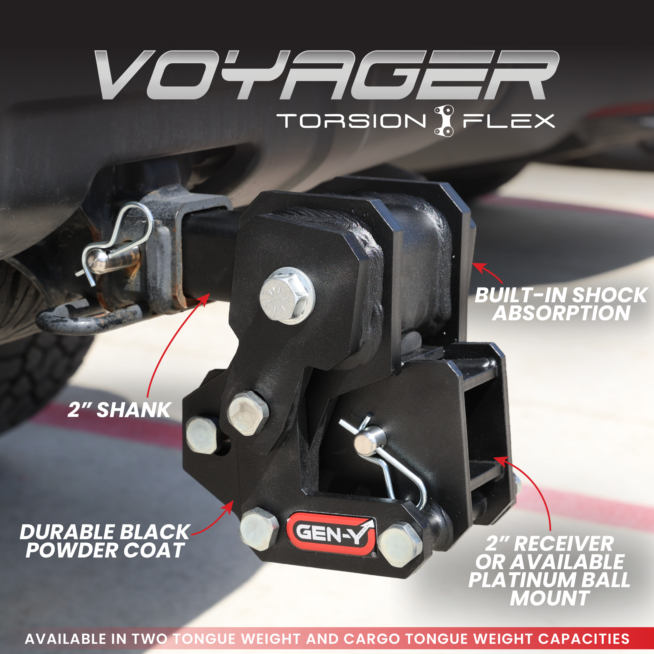 The VOYAGER Cargo Carrier Hitch with TORSION-FLEX Technology